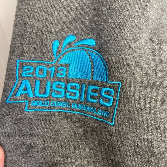 High End Surf Life Saving Aussies 13 Gray Full Zip Hoodie MINTY - Picture 6 of 7